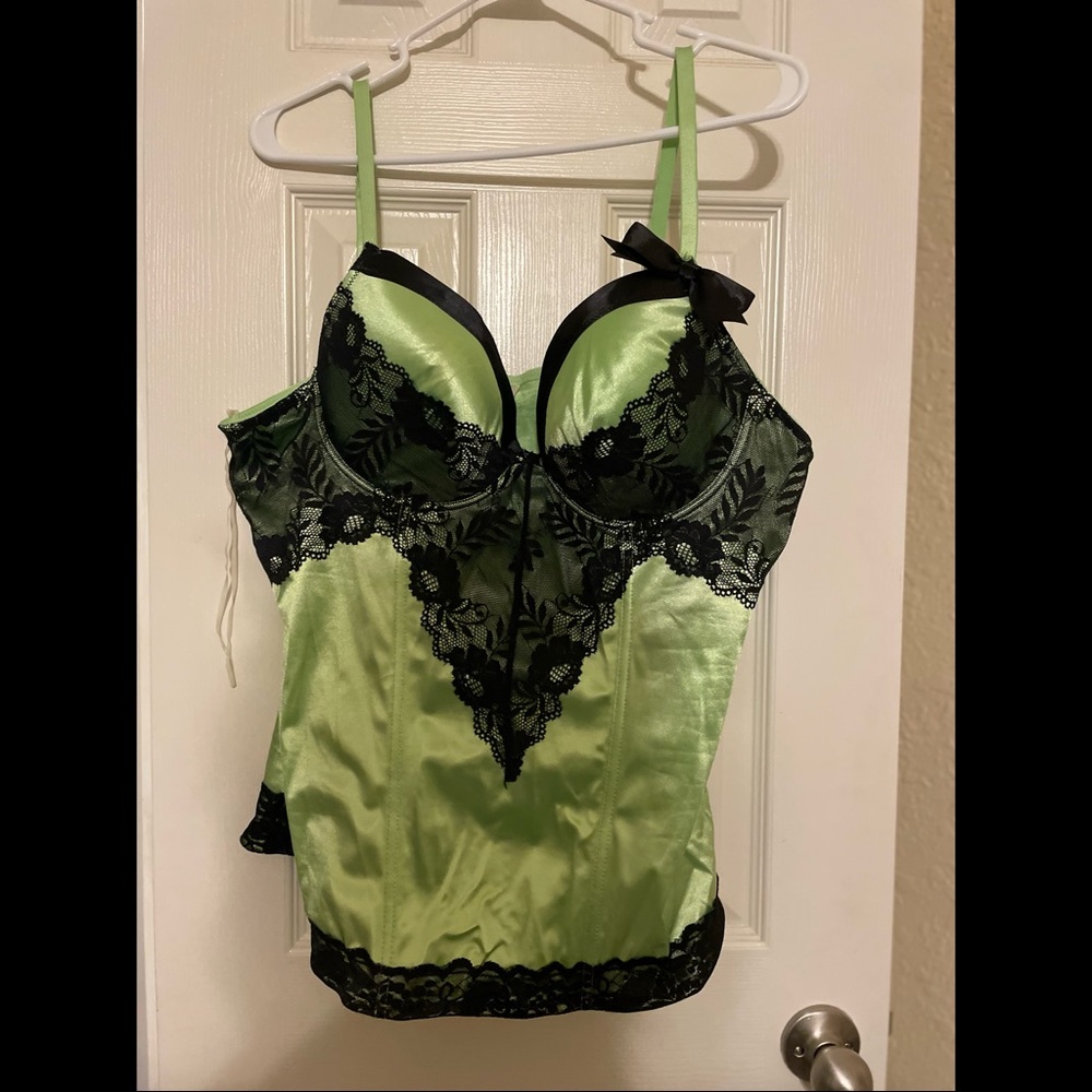 Torrid Lime Green & Black Bustier